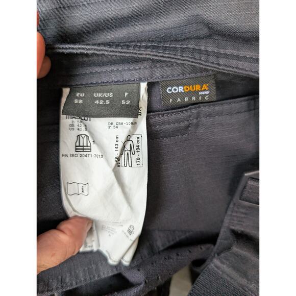 Mascot Mens Hi Vis Brace Kneepad Bib Sz 42.5 Pockets Cordura 19669-236 Workwear - Picture 8 of 9